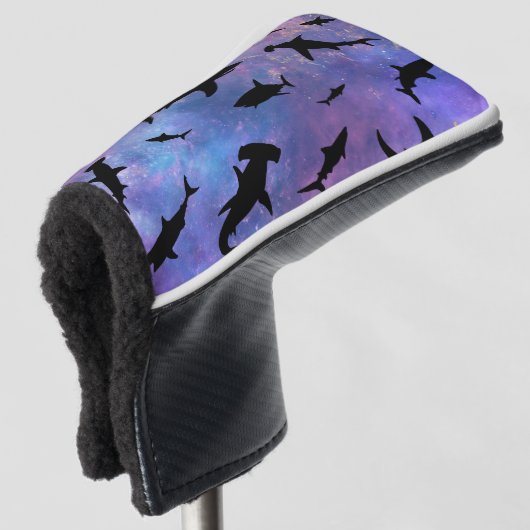 Schattenhai-Wal in Gradientengalaxie Golf Headcover (3/4 Vorderseite)