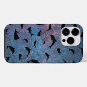 Schattenhai-Wal in Gradientengalaxie iPhone Hülle (Rückseite (Horizontal))