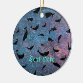 Schattenhai-Wal in Gradientengalaxie Keramik Ornament (Links)