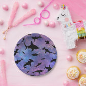 Schattenhai-Wal in Gradientengalaxie Pappteller (Party)