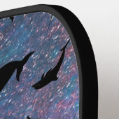 Schattenhai-Wal in Gradientengalaxie Pickleball Schläger (Linke Seite)