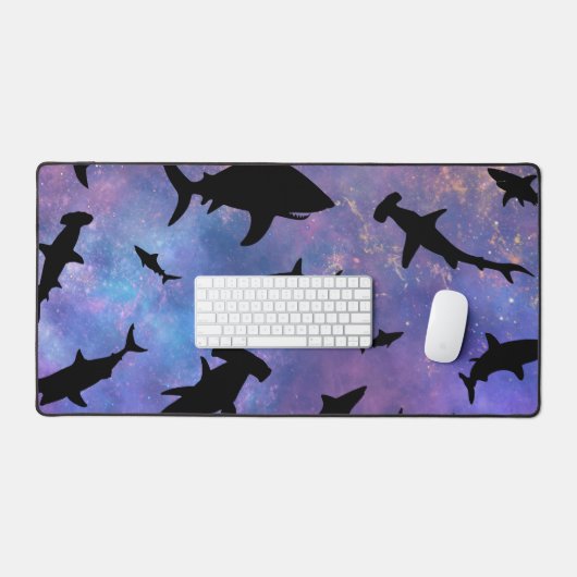 Schattenhai-Wal in Gradientengalaxie Schreibtischunterlage (Tastatur & Maus)
