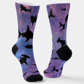 Schattenhai-Wal in Gradientengalaxie Socken (Gewinkelt)