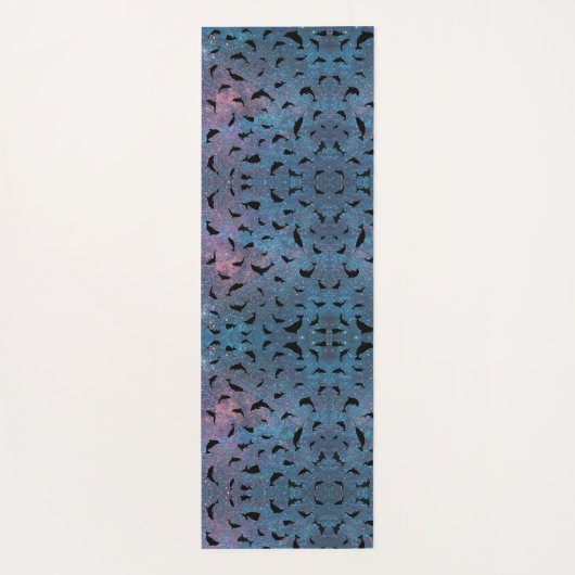 Schattenhai-Wal in Gradientengalaxie Yogamatte (Rückseite)