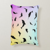 Schattenhai-Walgefälle farbige Galaxie Dekokissen (Rückseite(Vertikal))