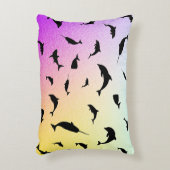 Schattenhai-Walgefälle farbige Galaxie Dekokissen (Vorderseite(Vertikal))