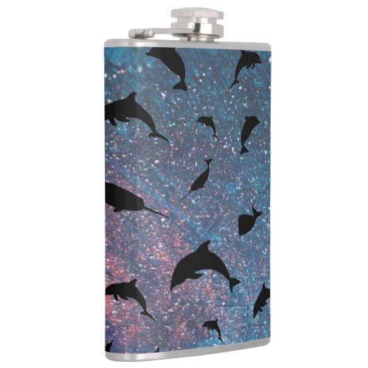 Schattenhai-Walgefälle farbige Galaxie Flachmann (Rechts)