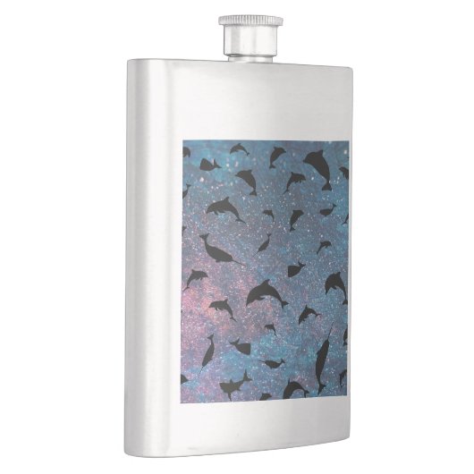 Schattenhai-Walgefälle farbige Galaxie Flachmann (Rechts)