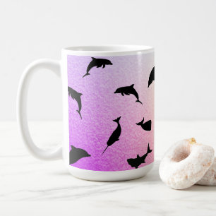 Schattenhai-Walgefälle farbige Galaxie Kaffeetasse