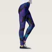 Schattenhai-Walgefälle farbige Galaxie Leggings (Rechts)