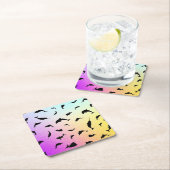 Schattenhai-Walgefälle farbige Galaxie Rechteckiger Pappuntersetzer (Vor Ort)