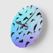 Schattenhai Walgefälle Regenbogenozean Runde Wanduhr (Winkel)