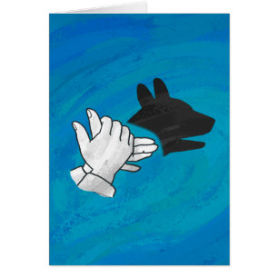 Schattenhund auf blau