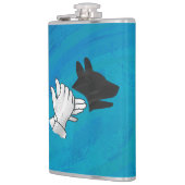 Schattenhund auf blau flachmann (Links)