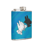 Schattenhund auf blau flachmann (Rechts)