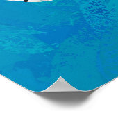 Schattenhund auf blau poster (Ecke)