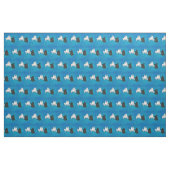 Schattenhund auf Blau Stoff (Fat Quarter (45,7 x 55,9 cm))