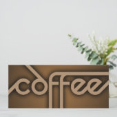 SchattenKAFFEE (Farbe anpassbar) Einladung (Stehend Vorderseite)