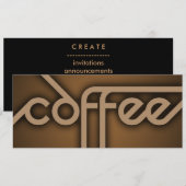 SchattenKAFFEE (Farbe anpassbar) Einladung (Vorne/Hinten)