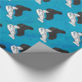 Schattenkamel auf Blau Geschenkpapier (Ecke)