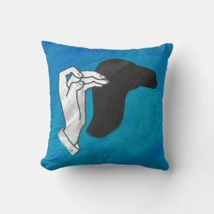 Schattenkamel auf Blau Kissen