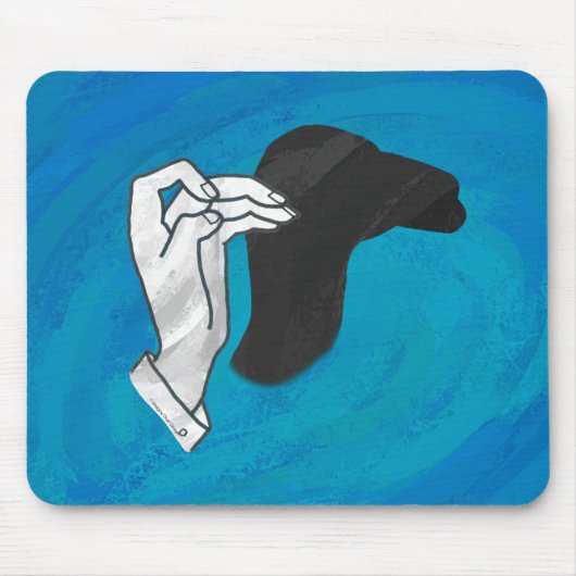 Schattenkamel auf Blau Mousepad (Vorne)