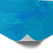 Schattenkamel auf Blau Poster (Ecke)