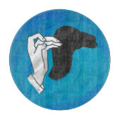 Schattenkamel auf Blau Schneidebrett (Vorderseite)