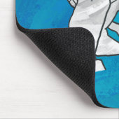 Schattenkaninchen auf Blau Mousepad (Ecke)