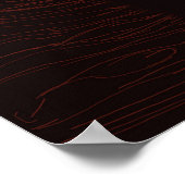 Schattenkatze und Roter Wald Poster (Ecke)