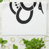 Schattenkranförmige Pflaumenblüte Geschirrtuch (Gefaltet)