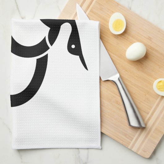 Schattenkranförmige Pflaumenblüte Geschirrtuch (Viertel Falte)