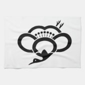 Schattenkranförmige Pflaumenblüte Geschirrtuch (Horizontal)