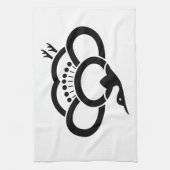 Schattenkranförmige Pflaumenblüte Geschirrtuch (Vertikal)