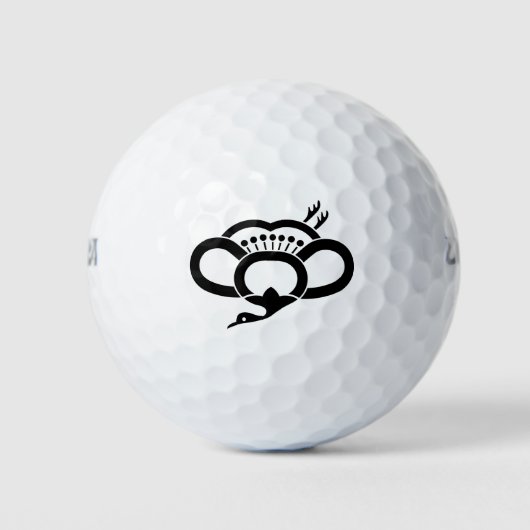 Schattenkranförmige Pflaumenblüte Golfball (Vorderseite)