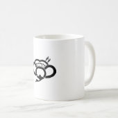 Schattenkranförmige Pflaumenblüte Kaffeetasse (VorderseiteRechts)
