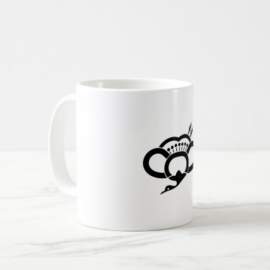 Schattenkranförmige Pflaumenblüte Kaffeetasse (Vorderseite Links)