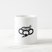 Schattenkranförmige Pflaumenblüte Kaffeetasse (Mittel)