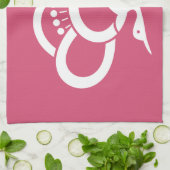 Schattenkranförmige Pflaumenblüte Küchentuch (Gefaltet)