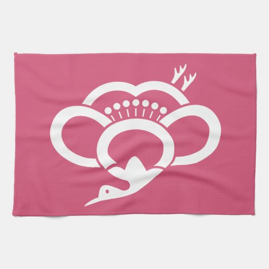 Schattenkranförmige Pflaumenblüte Küchentuch (Horizontal)