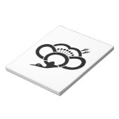 Schattenkranförmige Pflaumenblüte Notizblock (Rotiert)