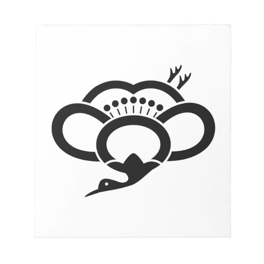 Schattenkranförmige Pflaumenblüte Notizblock (Vorderseite)