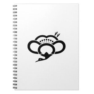 Schattenkranförmige Pflaumenblüte Notizblock