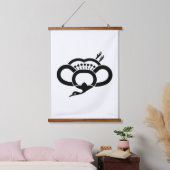 Schattenkranförmige Pflaumenblüte Wandteppich Mit Holzrahmen (Schlafzimmer)