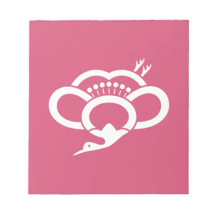 Schattenkranichförmige Ume-Blüte Notizblock