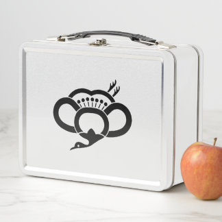 Schattenkranichförmige Ume-Blüten-Lunchboxen Metall Brotdose