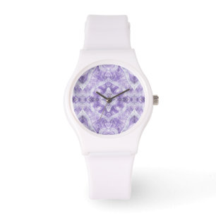 Schattenlicht Lila Abstrakte Aquarellkunst Armbanduhr