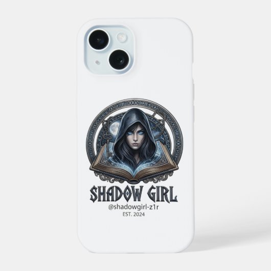 Schattenmädchen iPhone 15 Hülle (Rückseite)