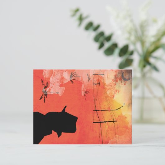 Schattenmensch Postkarte (Stehend Vorderseite)