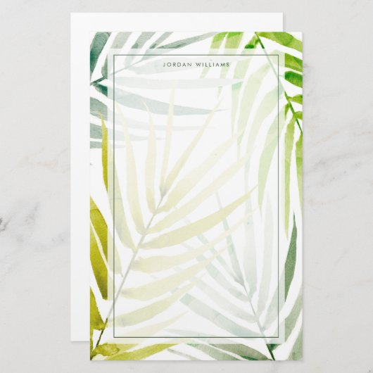 Schattenpalmen Briefpapier (Vorne/Hinten)